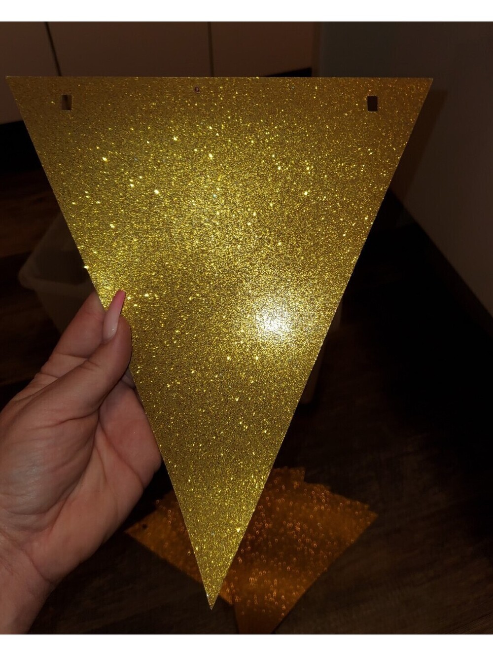 AMSCAN CREATE YOUR OWN BANNER 12 PIECES 10" x 8" EACH GLITTER GOLD